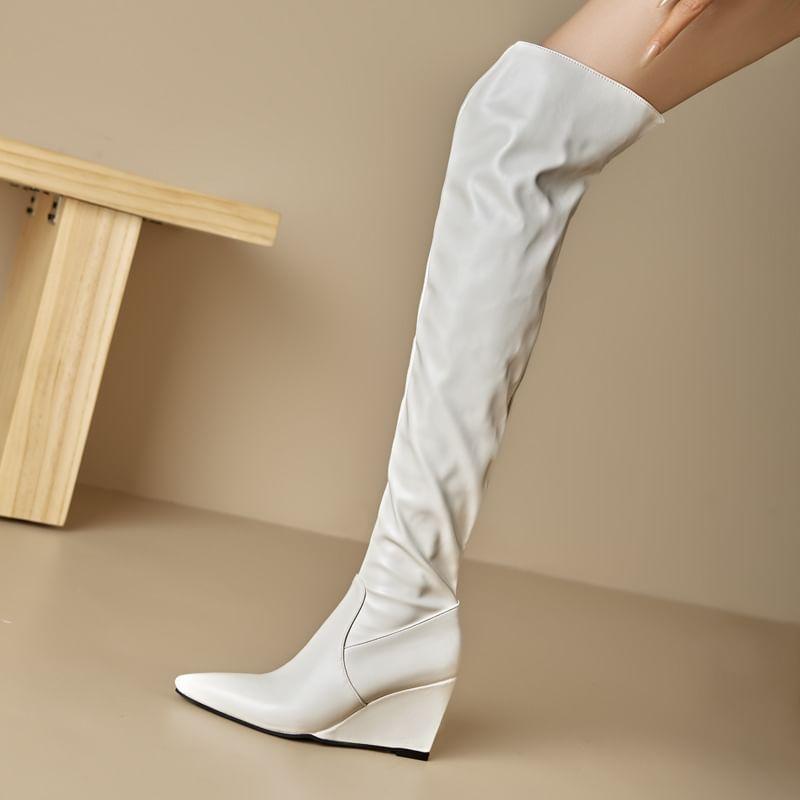 Pointed Wedge Over-The-Knee Boots product image