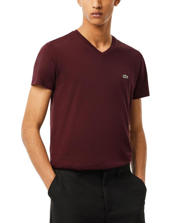 Lacoste Pima Cotton Short Sleeve V-Neck T Product Image