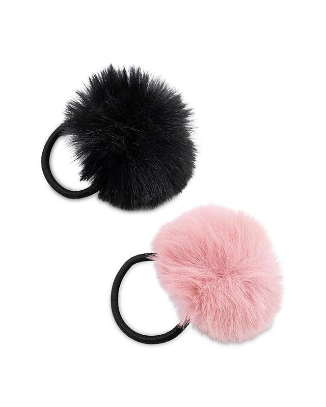 Surell Girls Faux Rex Pom Hair Elastics - One Size Product Image