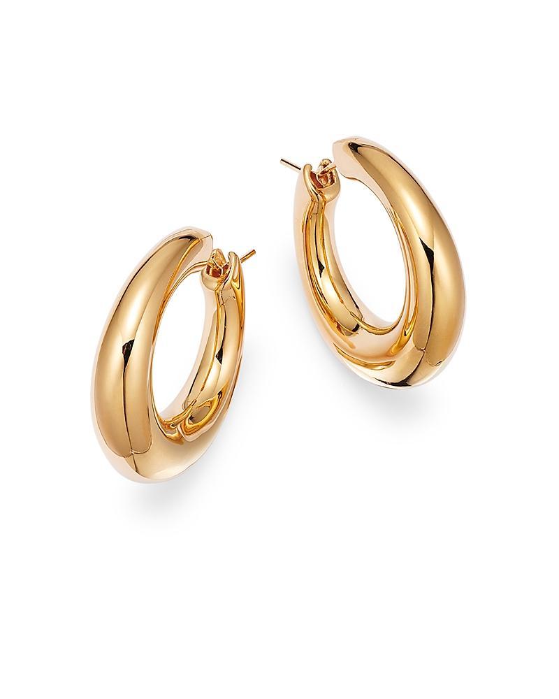 Alberto Amati 14K Yellow Gold Tapered Tubular Hoop Earrings - 100% Exclusive - Female Product Image