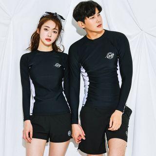 Couple Matching Lettering Rash Guard (Various Designs) Product Image