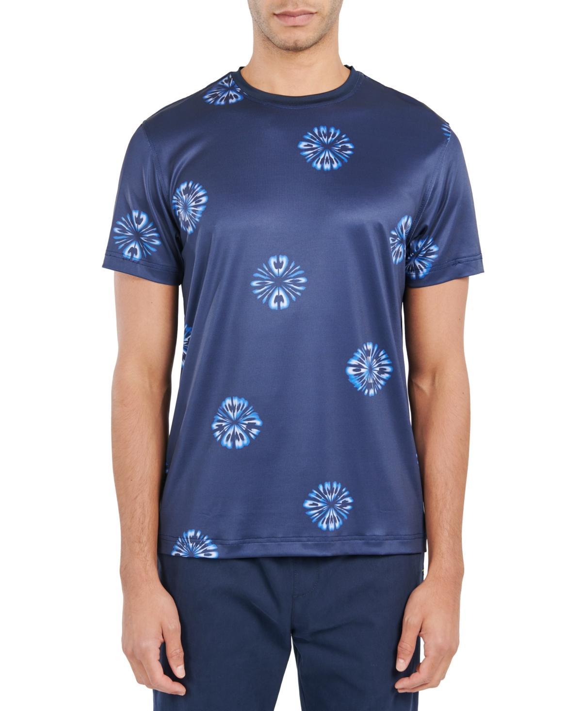 Society Of Threads Mens Slim-Fit Abstract Floral Performance T-Shirt Product Image