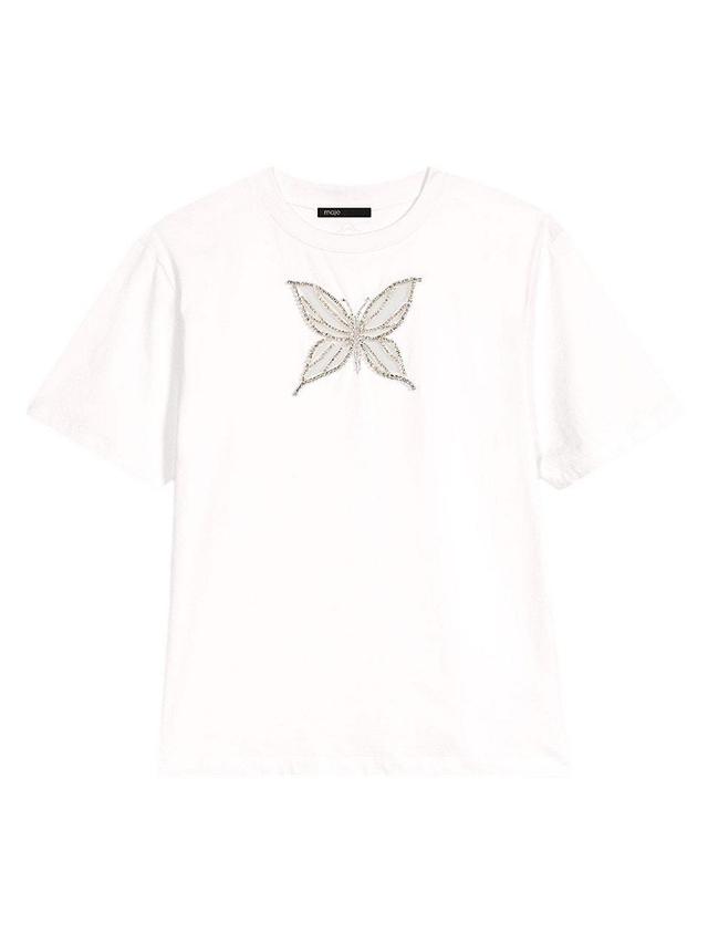 Womens Rhinestone T-Shirt Product Image