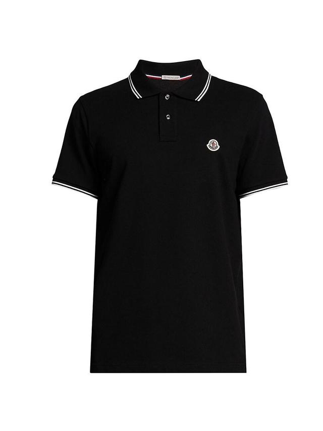 Mens Logo Cotton Short-Sleeve Polo Shirt Product Image