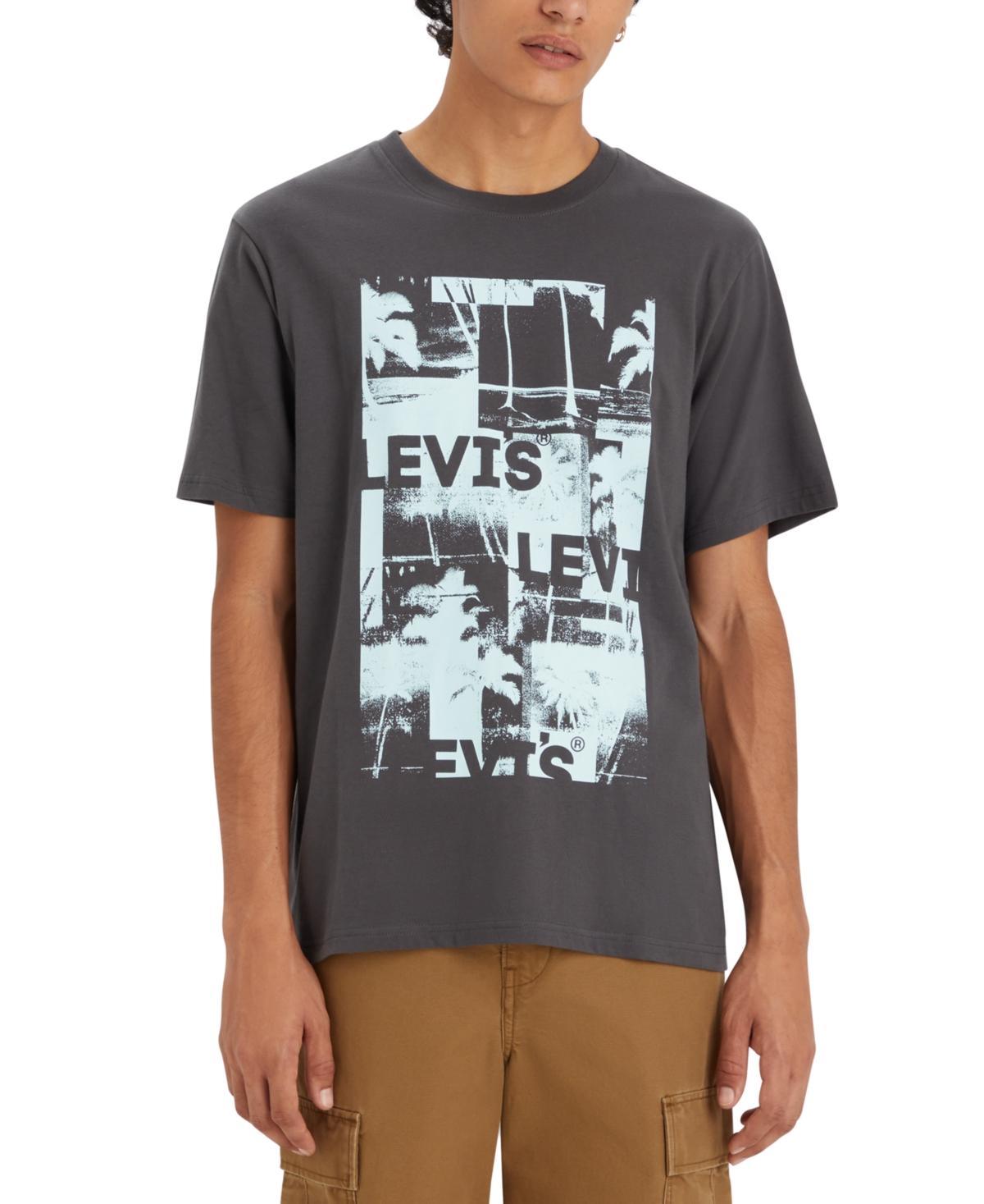 Levis Mens Relaxed-Fit Floral Logo T-Shirt Product Image