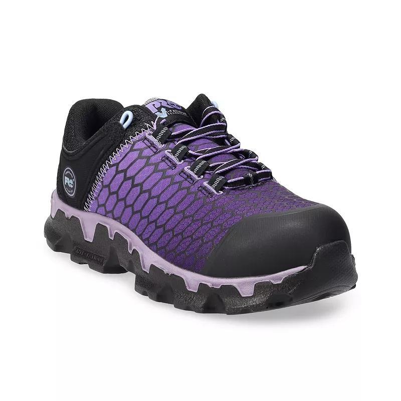 Timberland PRO Powertrain Sport Womens Alloy-Toe Work Shoes Black Purple Product Image