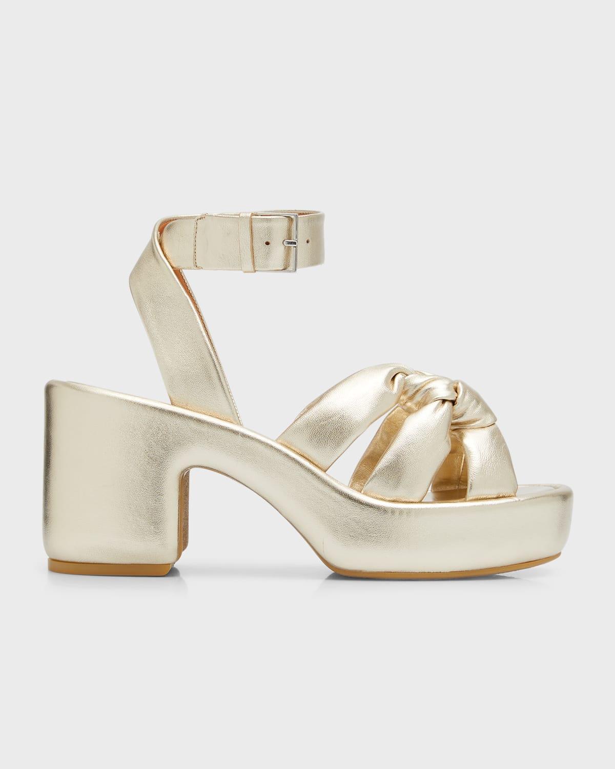 Womens Dayna Metallic Leather Platform Sandals Product Image