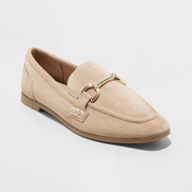 Womens Laurel Loafer Flats with Memory Foam Insole - A New Day Light Taupe 7W Product Image