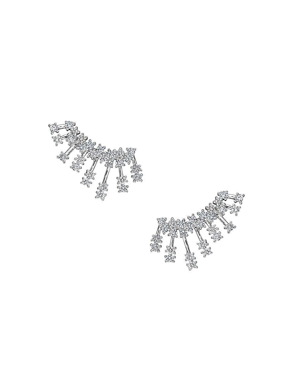 Womens Luminus 18K White Gold & Diamond Earrings Product Image