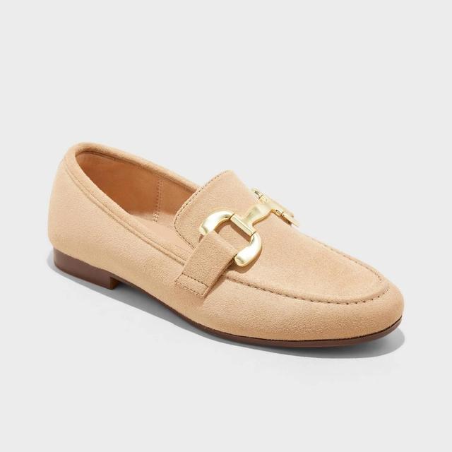 Womens Carolyn Loafers with Memory Foam Insole - A New Day Beige 6.5 Product Image