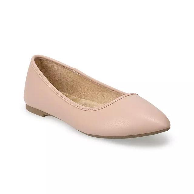 SO Neema Womens Pointed Toe Ballet Flat Product Image