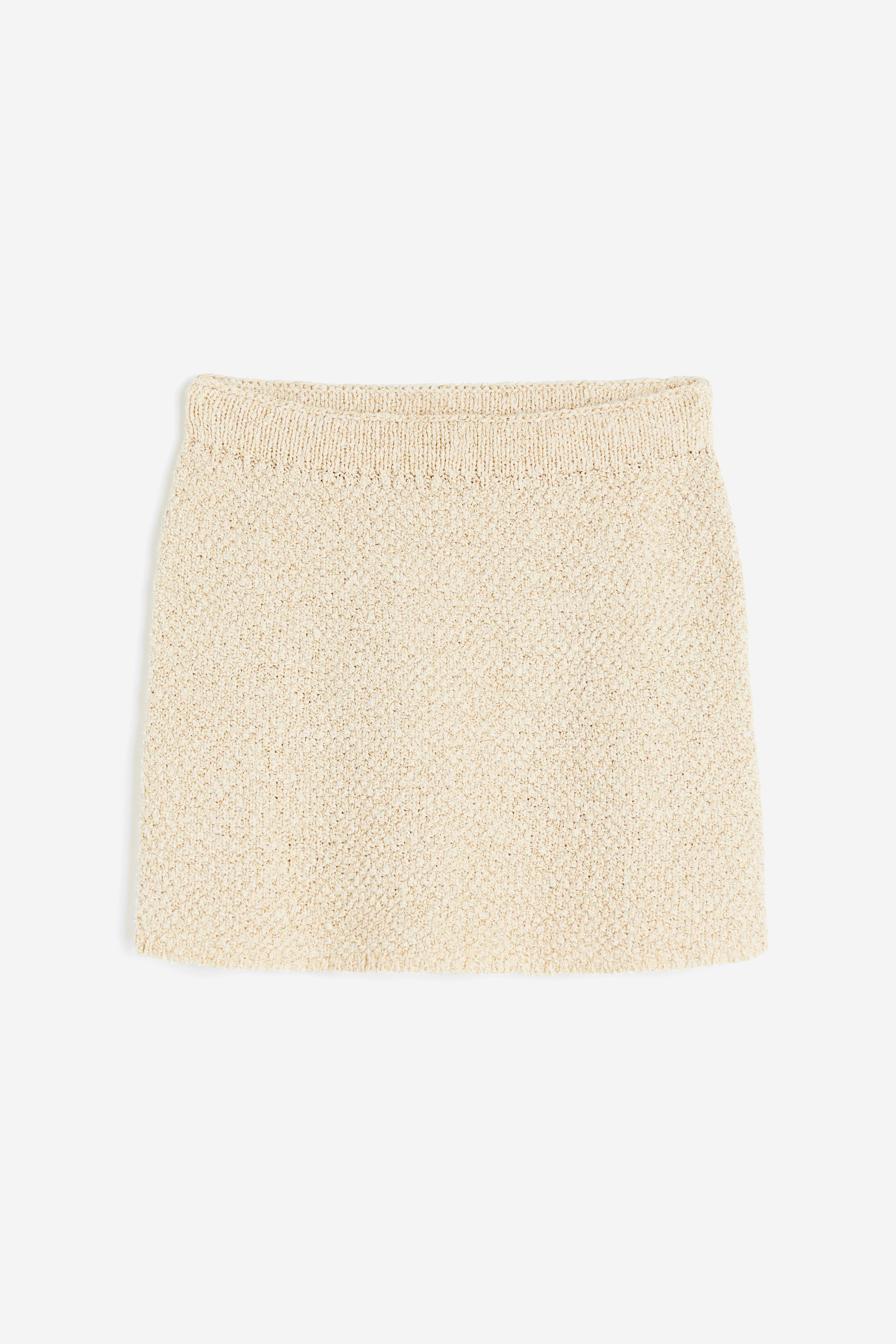 Glittery Textured-knit Skirt Product Image