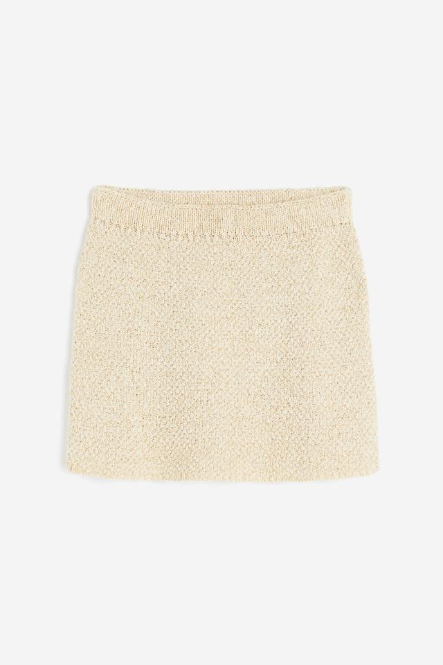 Glittery Textured-knit Skirt Product Image