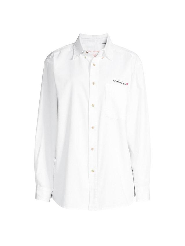 Cool Mom Embroidered Oversized-Fit Shirt Product Image