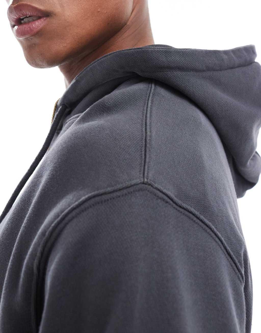 Jack & Jones super oversized hoodie in washed gray Product Image