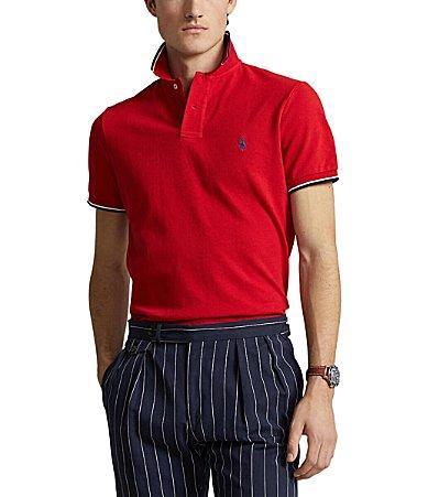 Polo Ralph Lauren Classic Fit Tipped Mesh Short Sleeve Polo Shirt Product Image