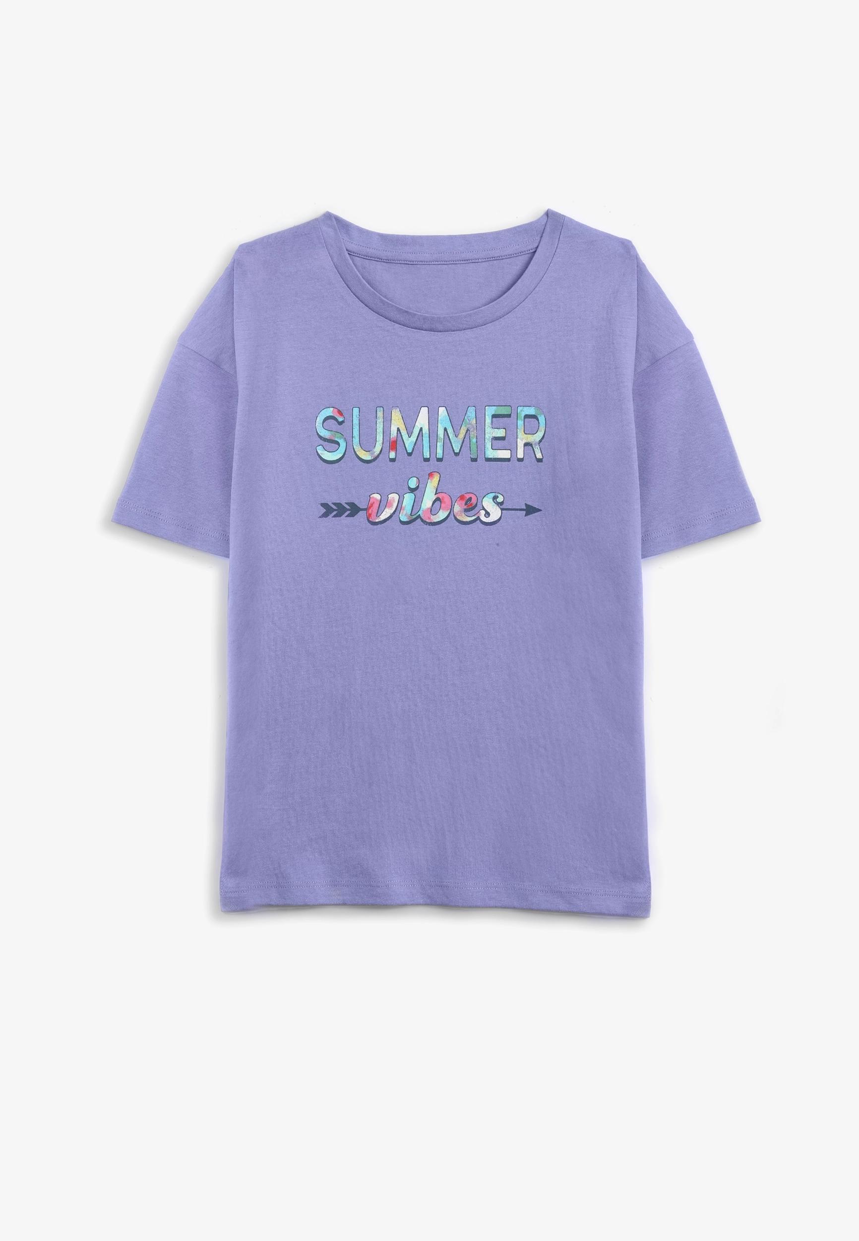 Maurices Womens M (10) Size Girls Summer Vibes Graphic Tee Purple Product Image