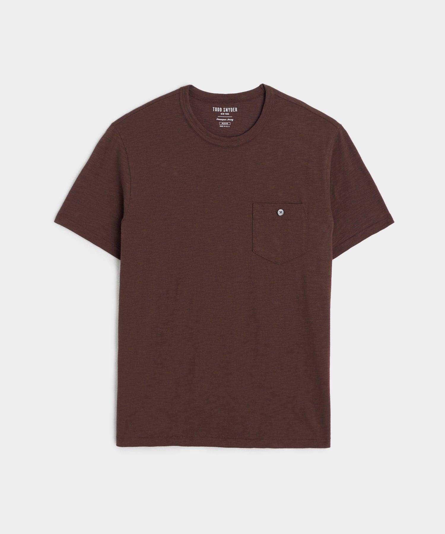 Made in L.A. Homespun Slub Pocket T-Shirt in Cordovan Product Image