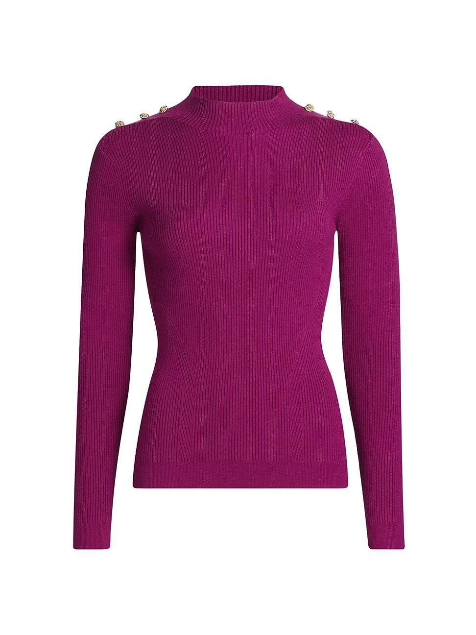 Womens The Yana Rib-Knit Mock-Turtleneck Sweater Product Image