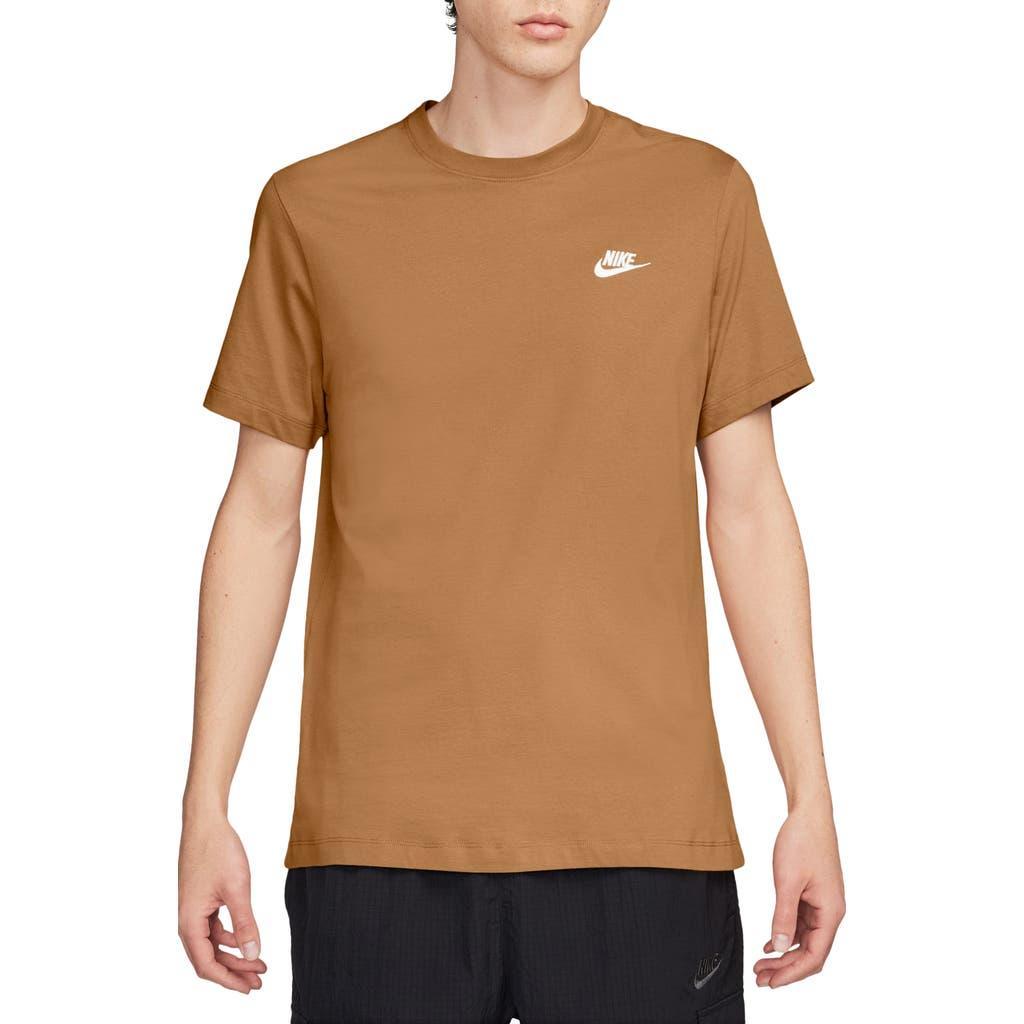 NIKE Mens  Nsw Club Short Sleeve T-shirt In Brown Product Image