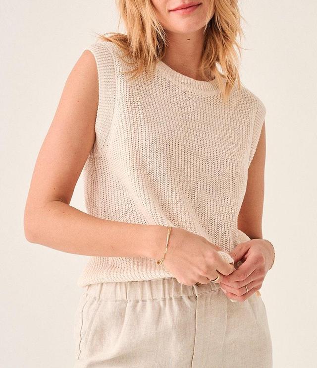 Faherty Miramar Knit Solid Muscle Crew Neck Tank Top Product Image