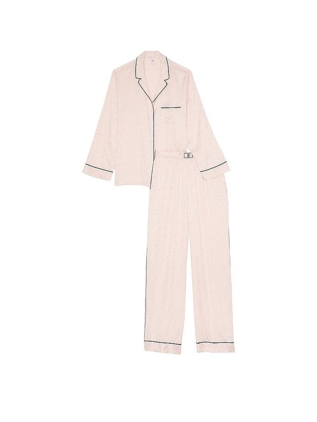 Glazed Satin Dew Drop Long Pajama Set Product Image