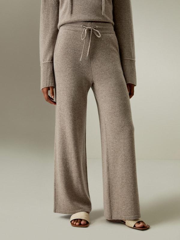 Merino Wool Jersey Wide-Leg Pants Product Image