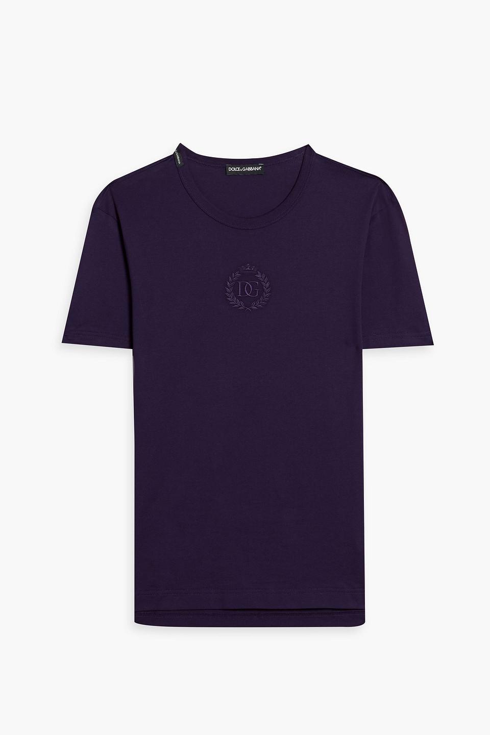 Cotton-jersey T-shirt In Dark Purple Product Image