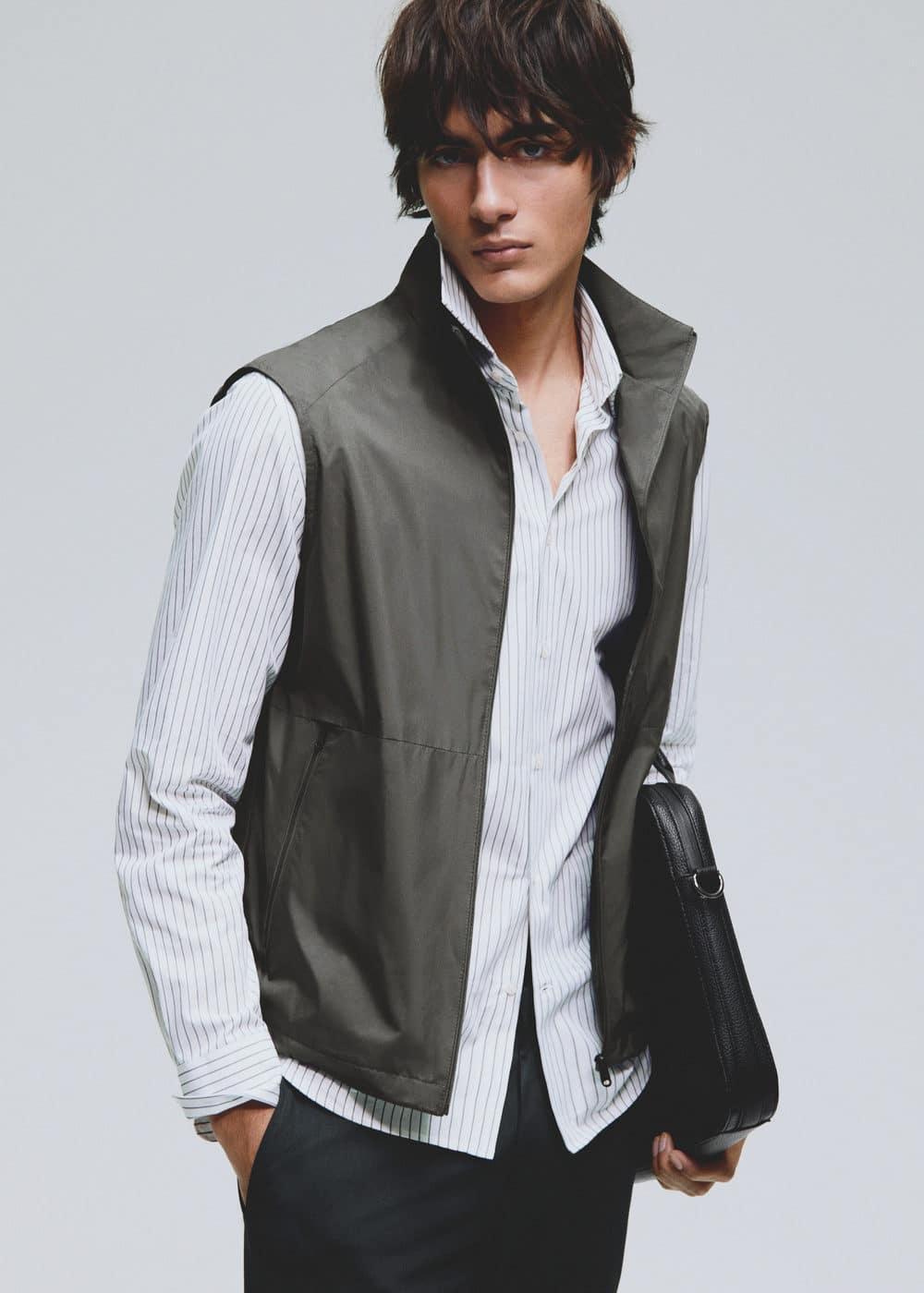 MANGO MAN - Straight water-repellent vest greenMen Product Image