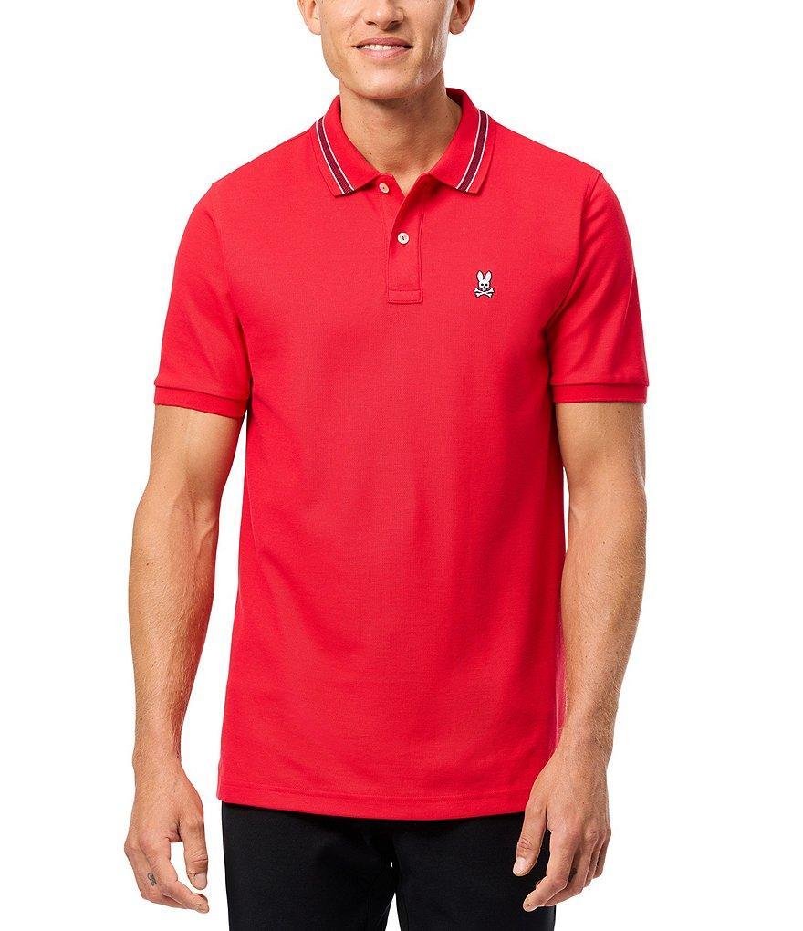 Psycho Bunny Jax Pique Short Sleeve Polo Shirt Product Image