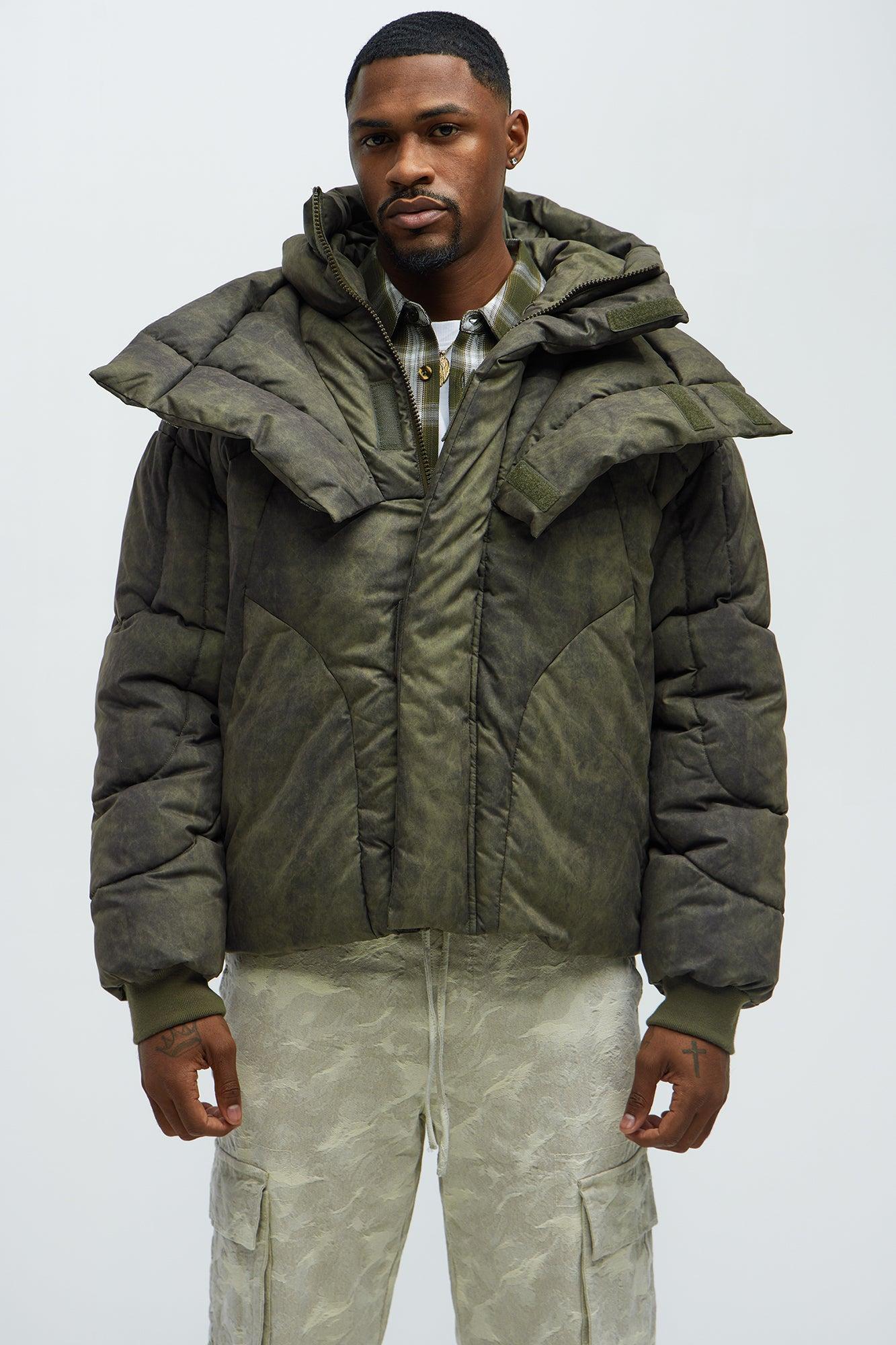 Feyd Quilted Puffer - Brown Product Image