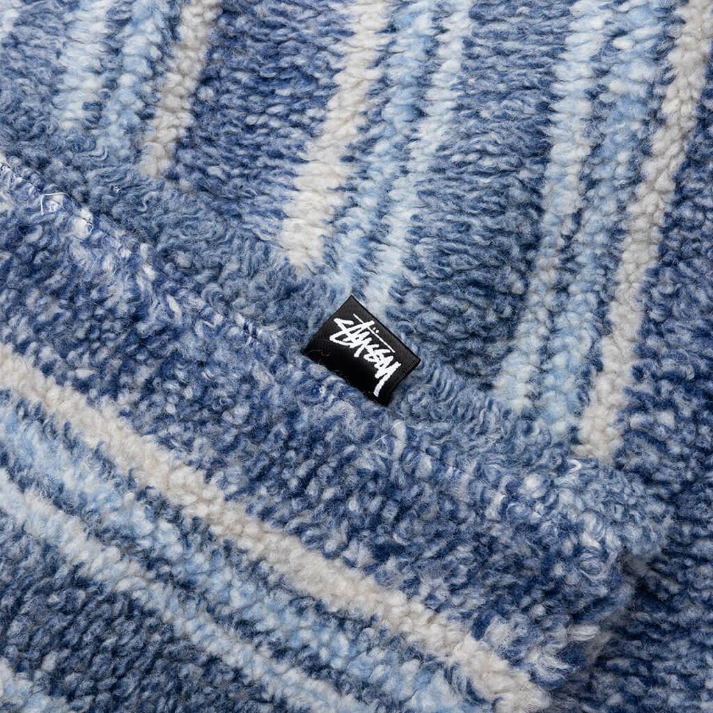 Stripe Sherpa Shirt - Indigo Male Product Image