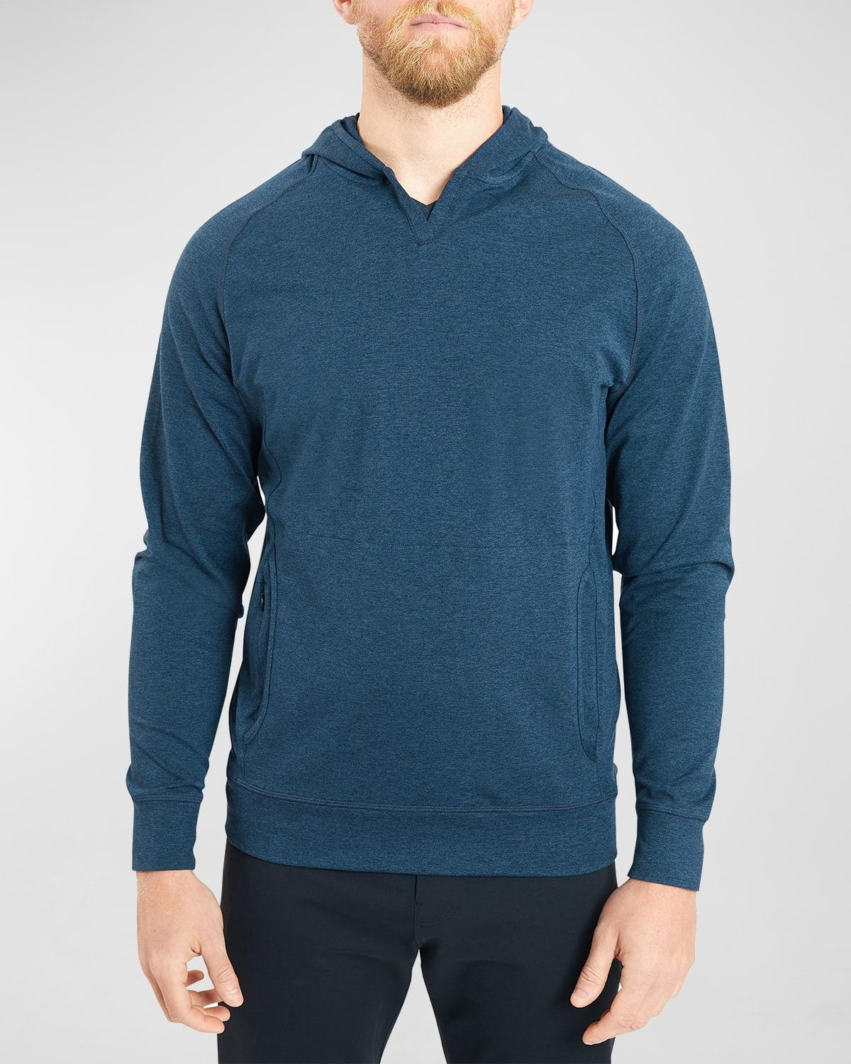 Mens Politan Solid V-Neck Pullover Hoodie Product Image