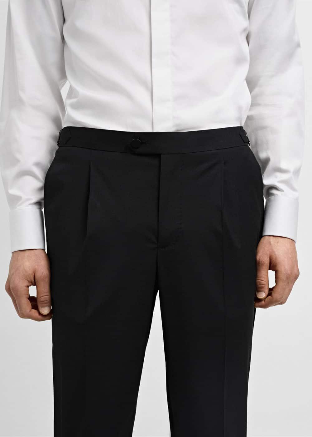 MANGO MAN - Slim-fit stretch suit pants blackMen Product Image