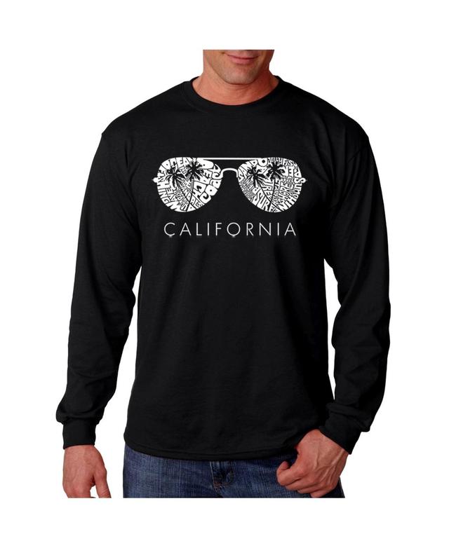 La Pop Art Mens Word Art - California Shades Long Sleeve T-Shirt Product Image