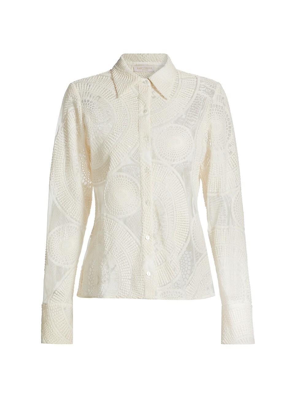 Womens Hulda Tulle Embroidered Shirt product image