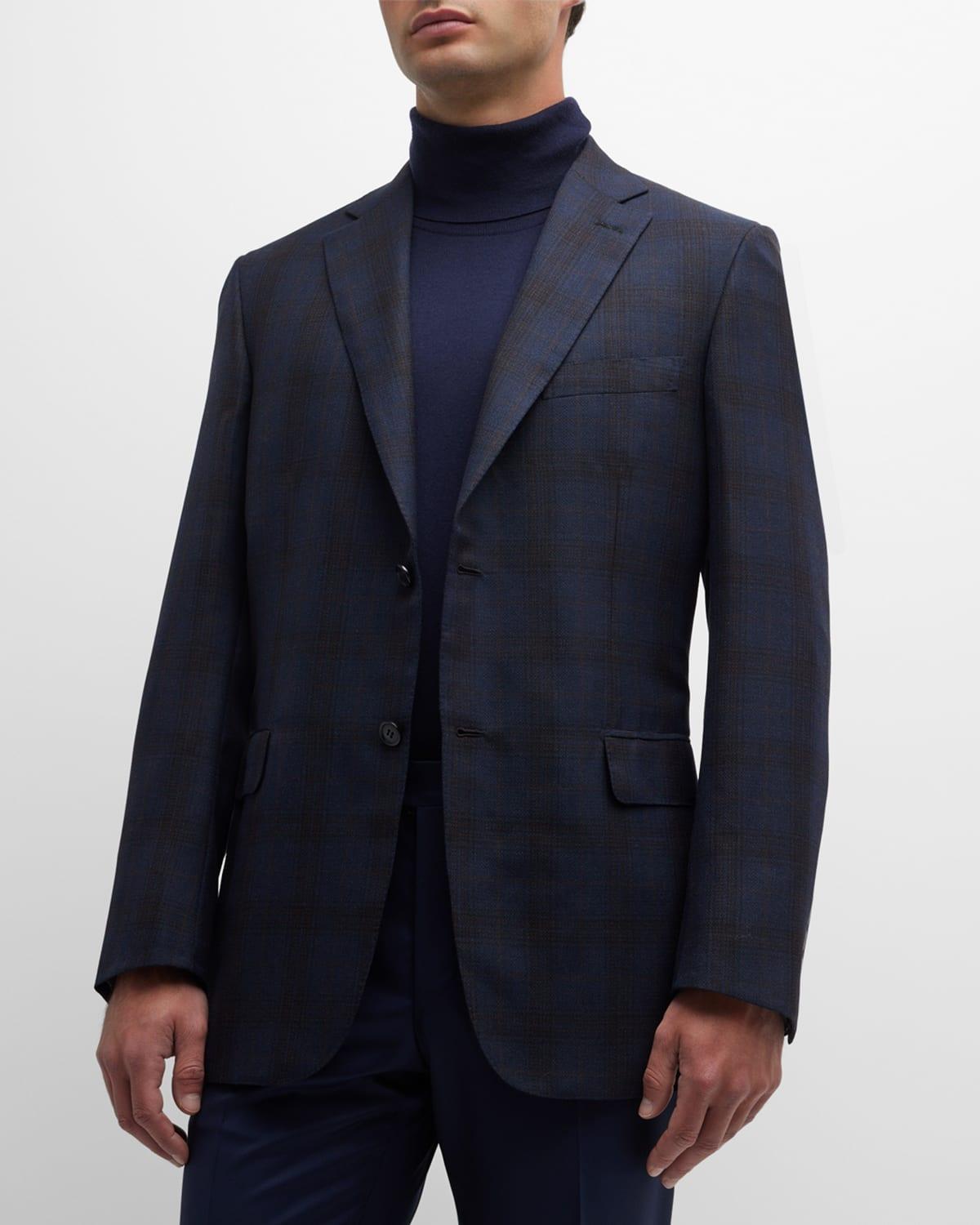 Mens Plaid Wool Sport Coat Product Image