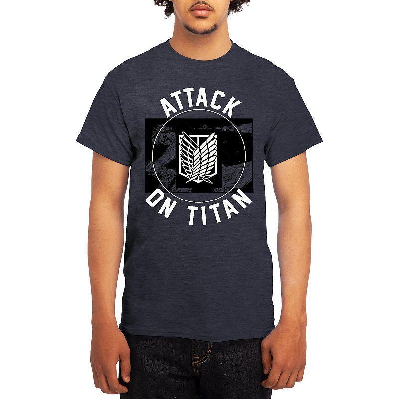 Mens Attack on Titan Tee Athltc Grey Product Image