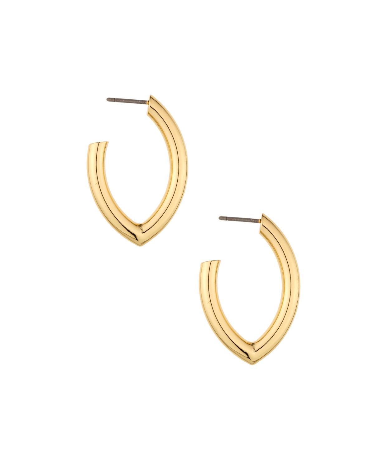 Ettika Mara Elongated 18K Gold Plated Hoop Earrings Product Image