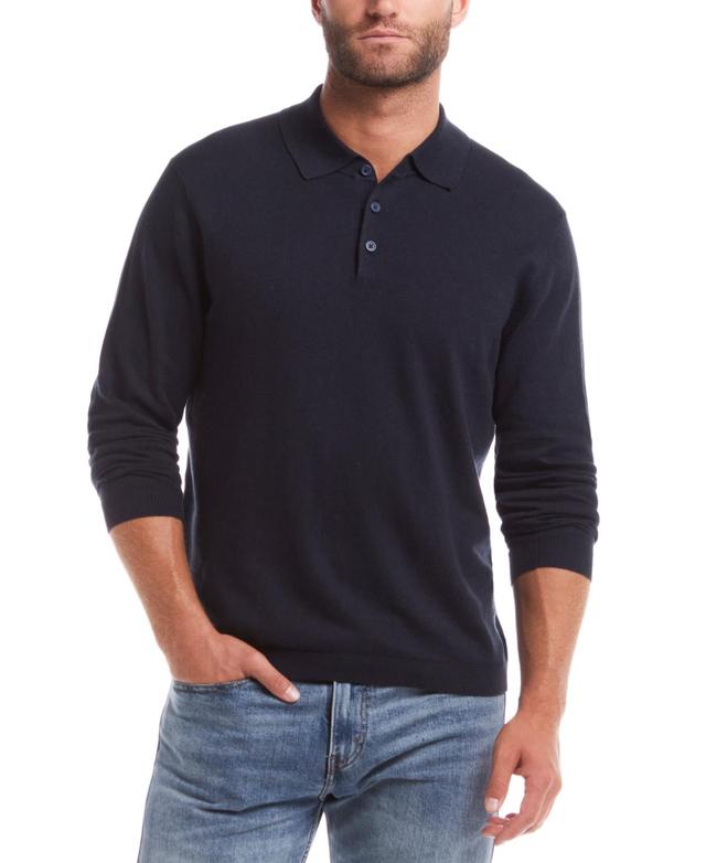 Weatherproof Vintage Mens Long Sleeve Cotton Cashmere Polo Sweater Product Image