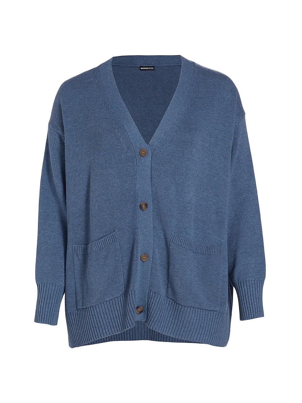 Womens Patch-Pocket Cotton Cardigan Product Image