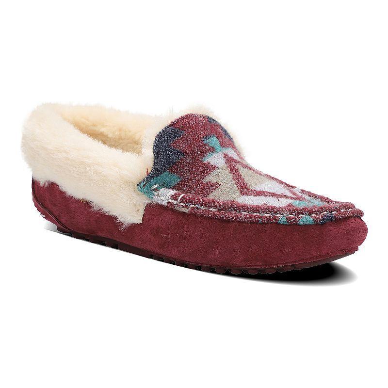 LAMO Aussie Womens Moccasin Slippers Red Product Image