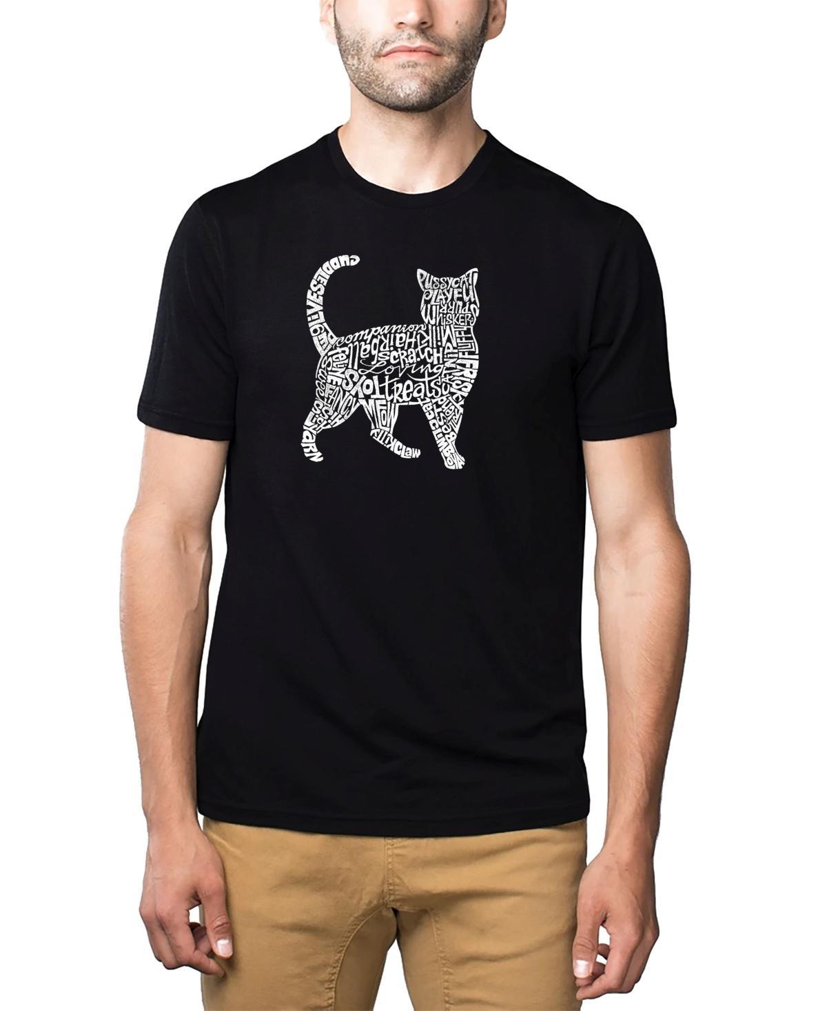 La Pop Art Mens Premium Word Art T-Shirt - Cat Product Image