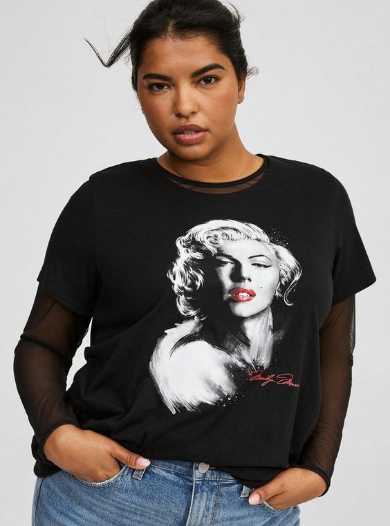 Marilyn Monroe Fit Heritage Jersey Crew Tee Product Image