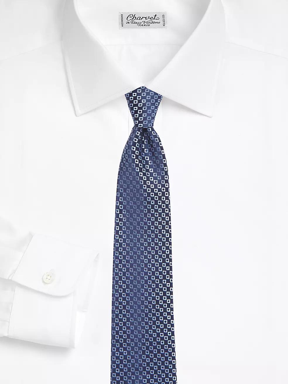 Square Geometric Woven Silk Tie Product Image