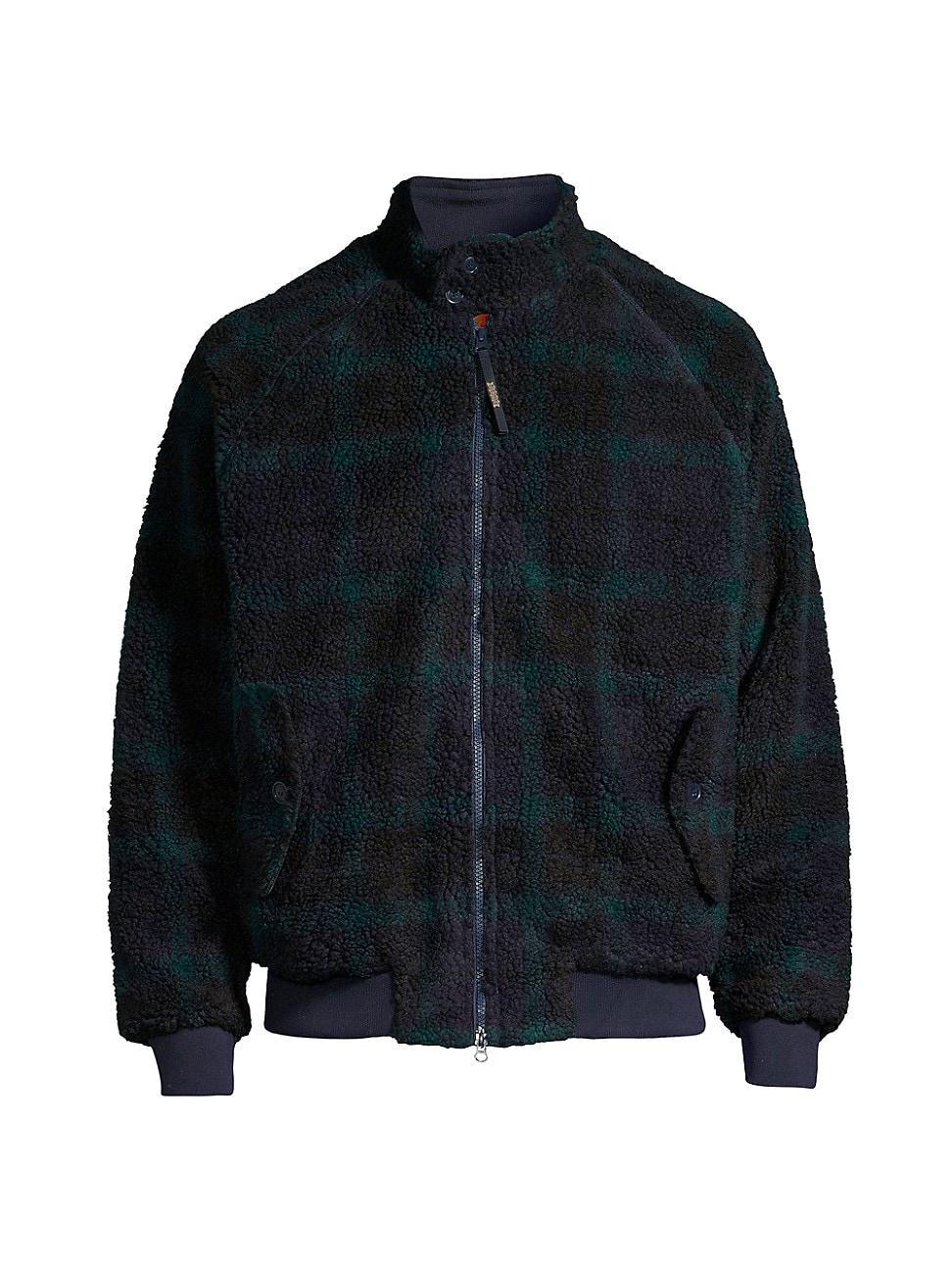 Mens Sherpa Plaid Bomber Jacket Product Image