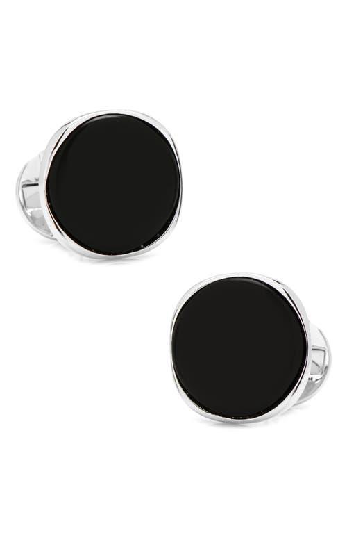 Sterling Silver Classic Formal Onyx Cufflinks Product Image