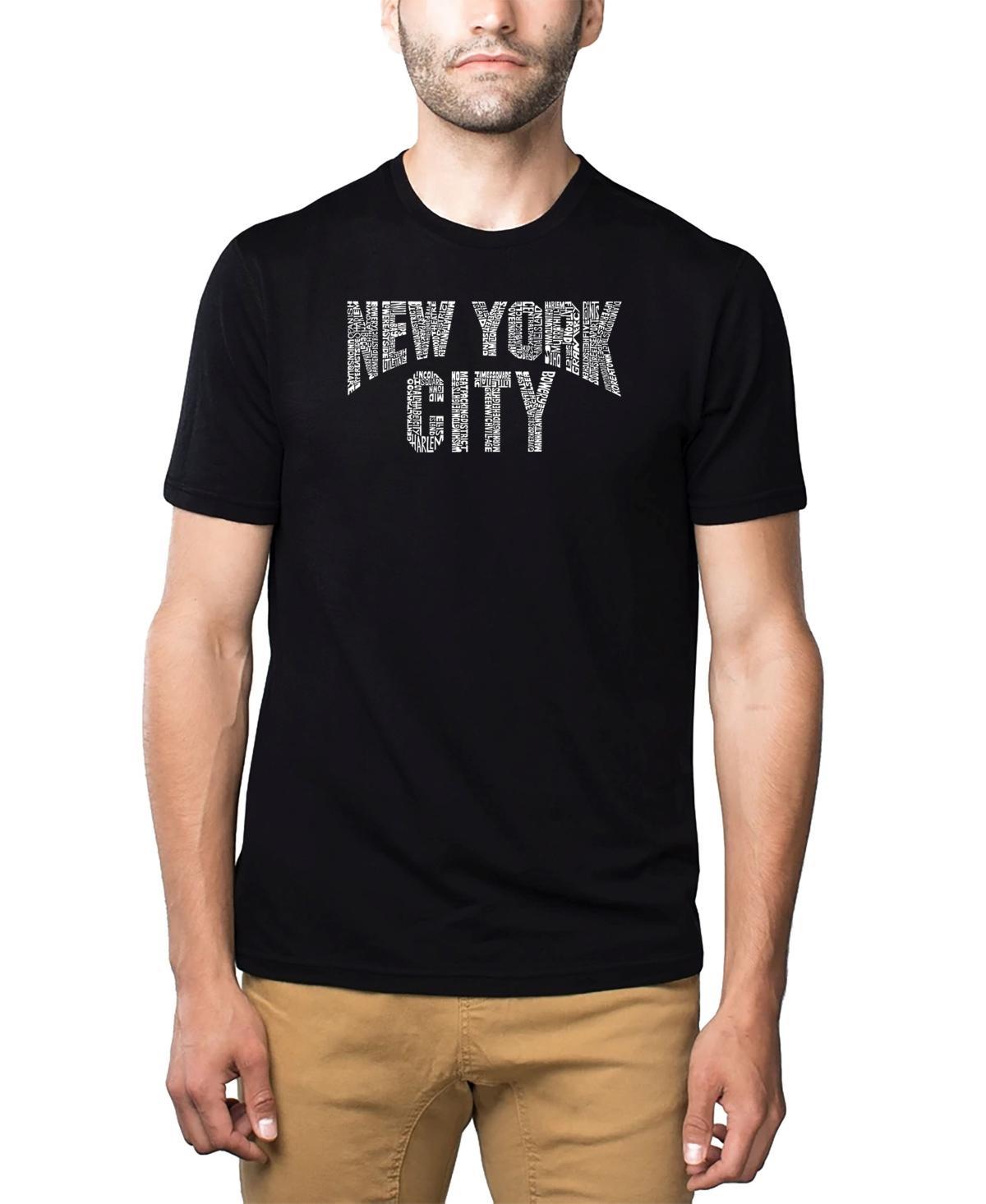 La Pop Art Mens Premium Blend Word Art T-Shirt - New York City Neighborhoods Product Image