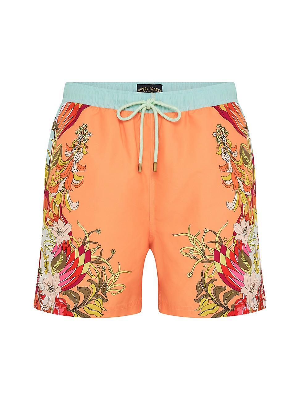 Mens Floral Drawstring Swim Shorts Product Image