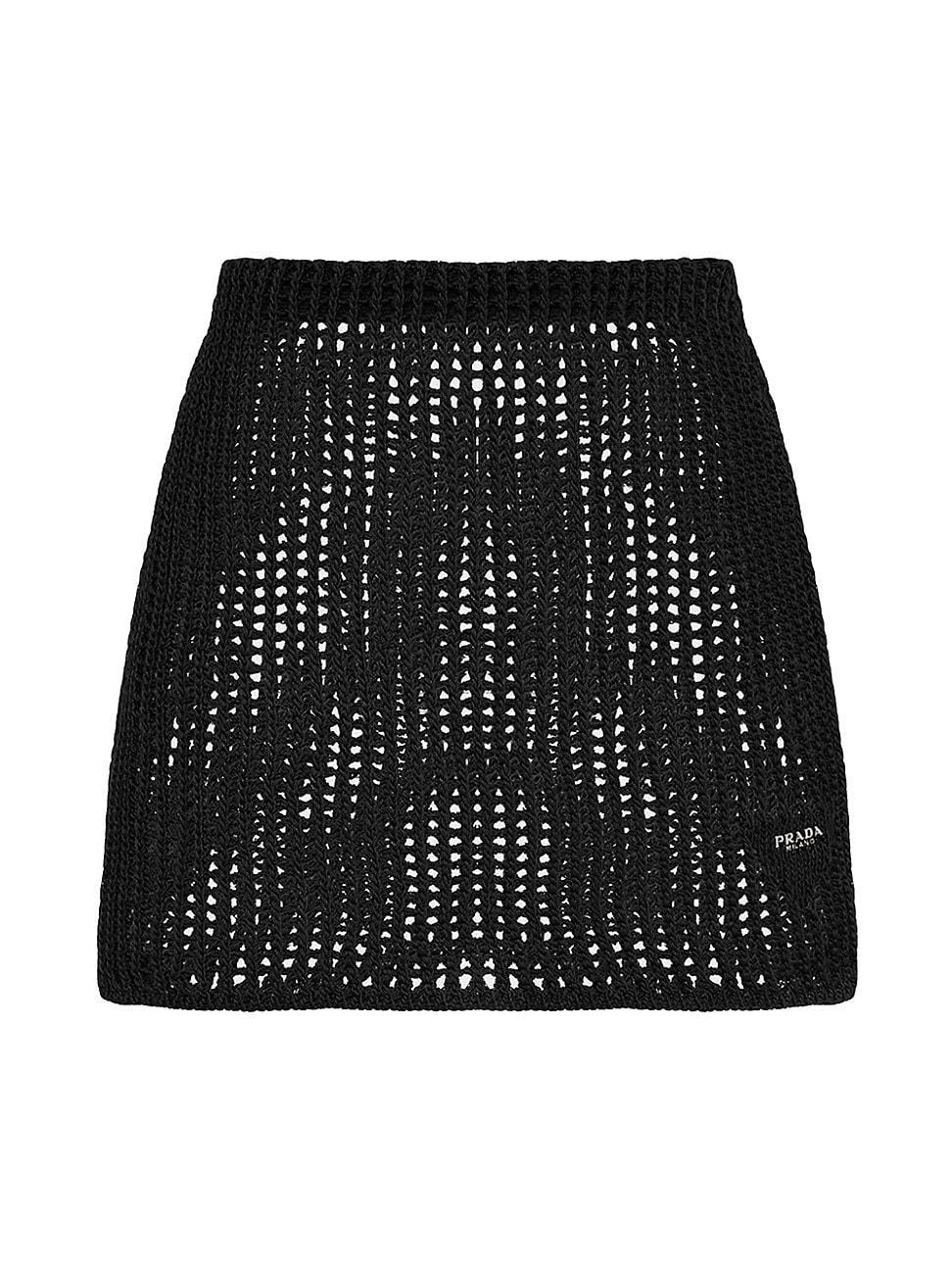 Womens Openwork Cotton Miniskirt product image